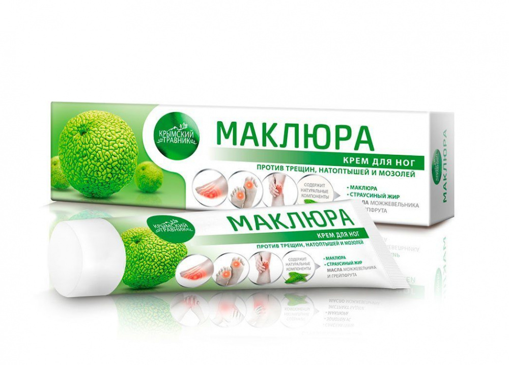 Купить крем для ног "маклюра" против трещин, натоптышей и мозолей 100мл с доставкой по России