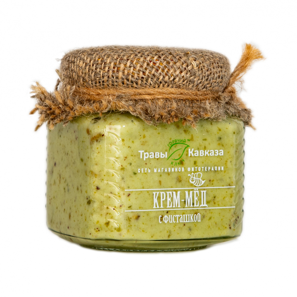 Купить крем-мед с фисташкой "травы кавказа" 310 гр. с доставкой по России