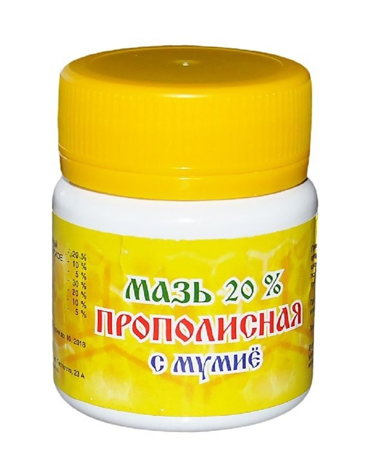 Купить мазь 20% прополисная с мумиё ( 47 г) с доставкой по России